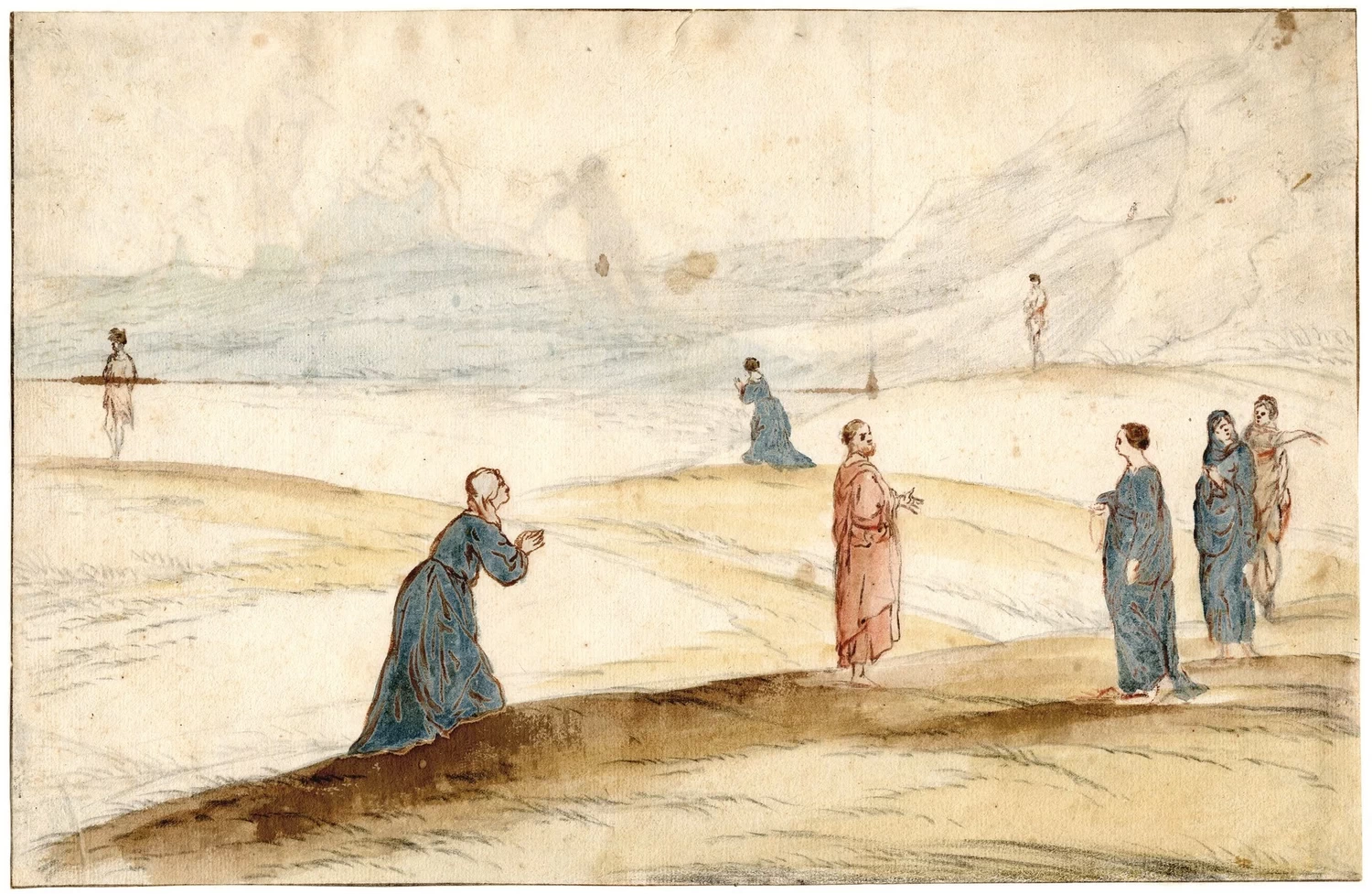 Studio di figure in paesaggio
